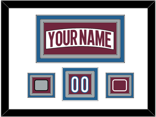 Colorado Nameplate, Number (Shoulder) & 2022 Stanley Cup Finals & Logo Patches - Road White - Premier Tier 1