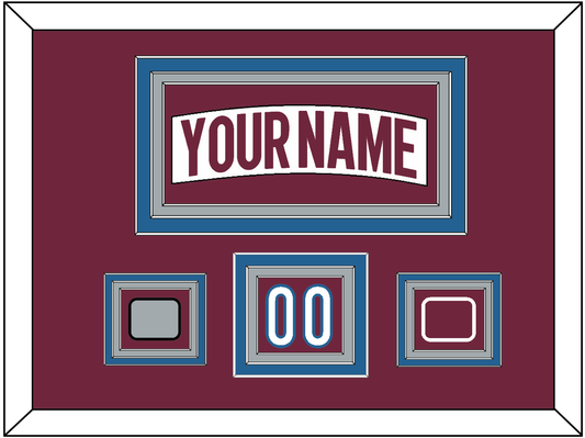 Colorado Nameplate, Number (Shoulder) & 2022 Stanley Cup Champions & Logo Patches - Road White - Premier Tier 2