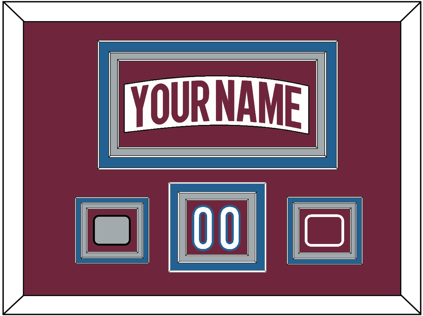 Colorado Nameplate, Number (Shoulder) & 2022 Stanley Cup Finals & Logo Patches - Road White - Premier Tier 2