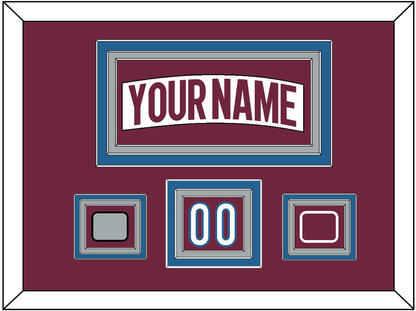 Colorado Nameplate, Number (Shoulder) & 2022 Stanley Cup Finals & Logo Patches - Road White - Premier Tier 2