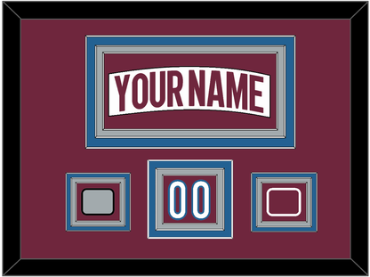 Colorado Nameplate, Number (Shoulder) & 2022 Stanley Cup Champions & Logo Patches - Road White - Premier Tier 2