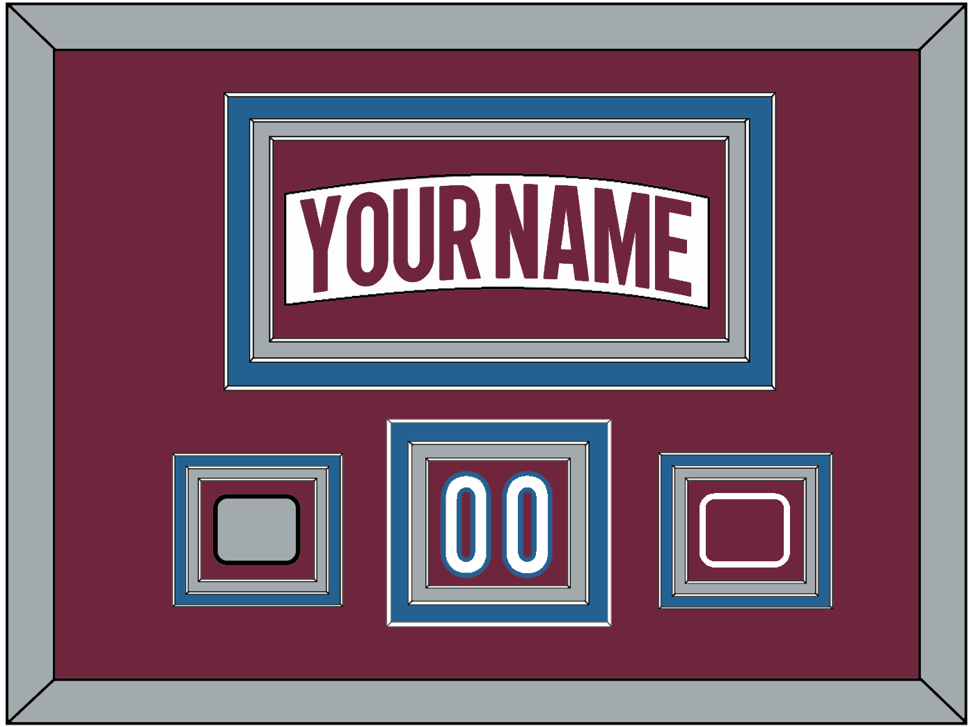 Colorado Nameplate, Number (Shoulder) & 2022 Stanley Cup Champions & Logo Patches - Road White - Premier Tier 2