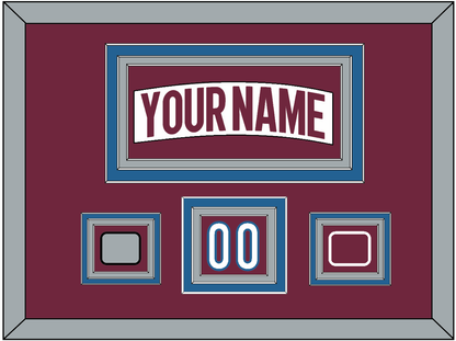 Colorado Nameplate, Number (Shoulder) & 2022 Stanley Cup Finals & Logo Patches - Road White - Premier Tier 2