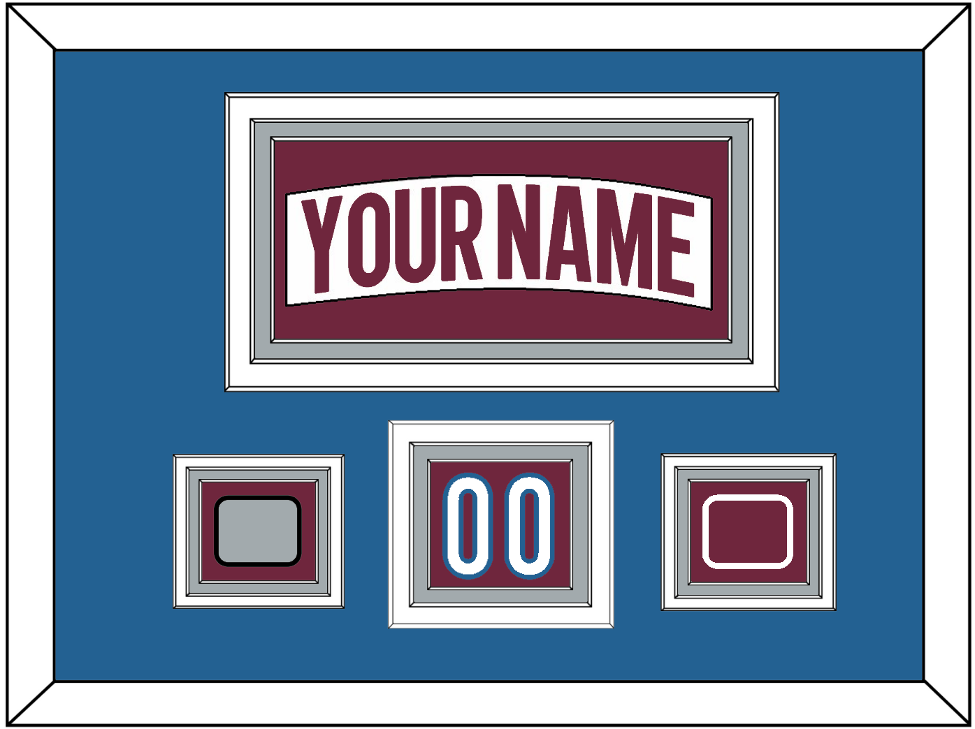 Colorado Nameplate, Number (Shoulder) & 2022 Stanley Cup Champions & Logo Patches - Road White - Premier Tier 3