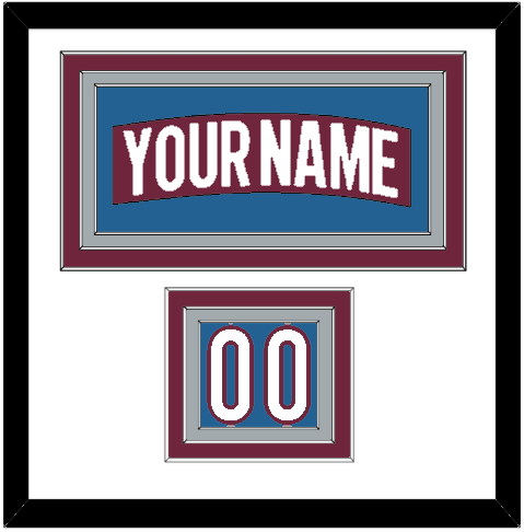 Colorado Nameplate & Number (Shoulder) - Home Burgundy - Premier Tier 1