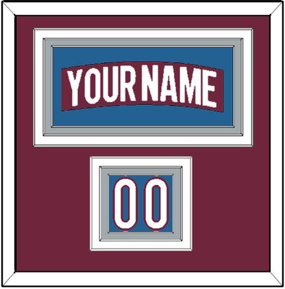 Colorado Nameplate & Number (Shoulder) - Home Burgundy - Premier Tier 2