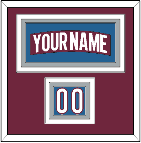 Colorado Nameplate & Number (Shoulder) - Home Burgundy - Premier Tier 2