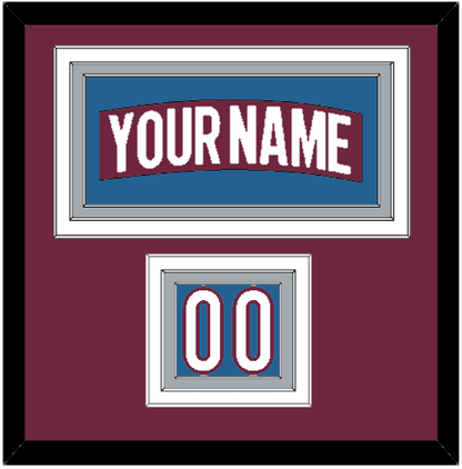 Colorado Nameplate & Number (Shoulder) - Home Burgundy - Premier Tier 2
