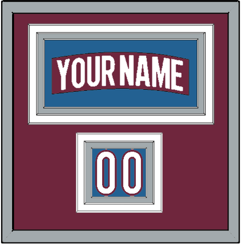 Colorado Nameplate & Number (Shoulder) - Home Burgundy - Premier Tier 2