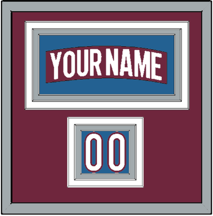 Colorado Nameplate & Number (Shoulder) - Home Burgundy - Premier Tier 2