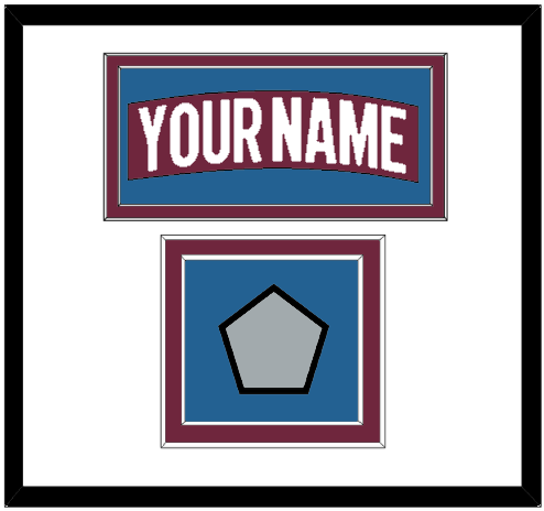 Colorado Nameplate & 2022 Stanley Cup Champions Patch - Home Burgundy - Signature Tier 1