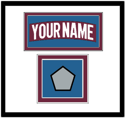 Colorado Nameplate & 2022 Stanley Cup Champions Patch - Home Burgundy - Signature Tier 1