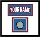 Colorado Nameplate & 2022 Stanley Cup Finals Patch - Home Burgundy - Double Mat 1