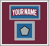 Colorado Nameplate & 2022 Stanley Cup Finals Patch - Home Burgundy - Double Mat 2