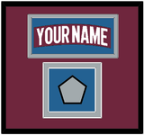 Colorado Nameplate & 2022 Stanley Cup Finals Patch - Home Burgundy - Double Mat 2