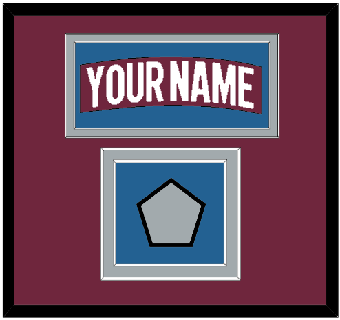 Colorado Nameplate & 2022 Stanley Cup Champions Patch - Home Burgundy - Signature Tier 2