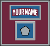 Colorado Nameplate & 2022 Stanley Cup Finals Patch - Home Burgundy - Double Mat 2