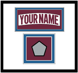 Colorado Nameplate & 2022 Stanley Cup Champions Patch - Road White - Double Mat 1