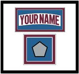 Colorado Nameplate & 2022 Stanley Cup Champions Patch - Road White - Double Mat 2