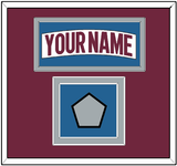 Colorado Nameplate & 2022 Stanley Cup Champions Patch - Road White - Double Mat 3