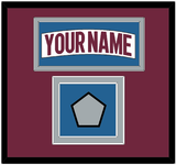 Colorado Nameplate & 2022 Stanley Cup Finals Patch - Road White - Double Mat 3