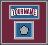 Colorado Nameplate & 2022 Stanley Cup Champions Patch - Road White - Double Mat 3