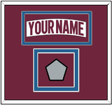 Colorado Nameplate & 2022 Stanley Cup Finals Patch - Road White - Double Mat 4