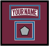 Colorado Nameplate & 2022 Stanley Cup Champions Patch - Road White - Double Mat 4