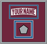 Colorado Nameplate & 2022 Stanley Cup Champions Patch - Road White - Double Mat 4