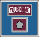 Colorado Nameplate & 2022 Stanley Cup Finals Patch - Road White - Double Mat 5