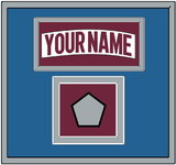 Colorado Nameplate & 2022 Stanley Cup Champions Patch - Road White - Double Mat 5