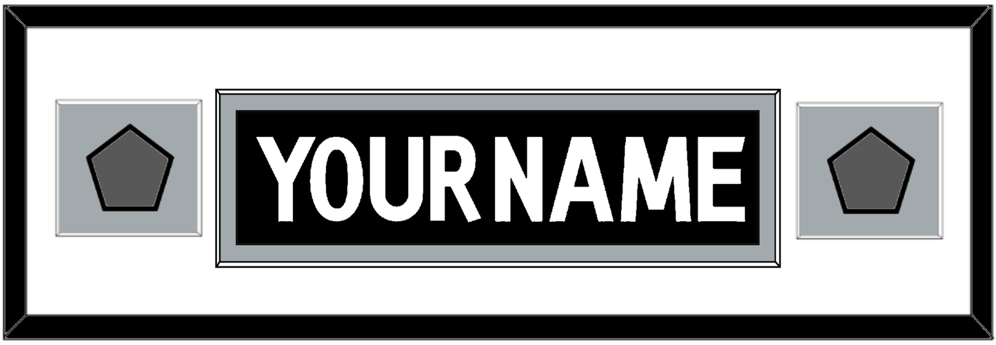 Los Angeles Nameplate With 2 Stanley Cup Champions Patches - Home Black (2011-2017) - Essential Tier 3