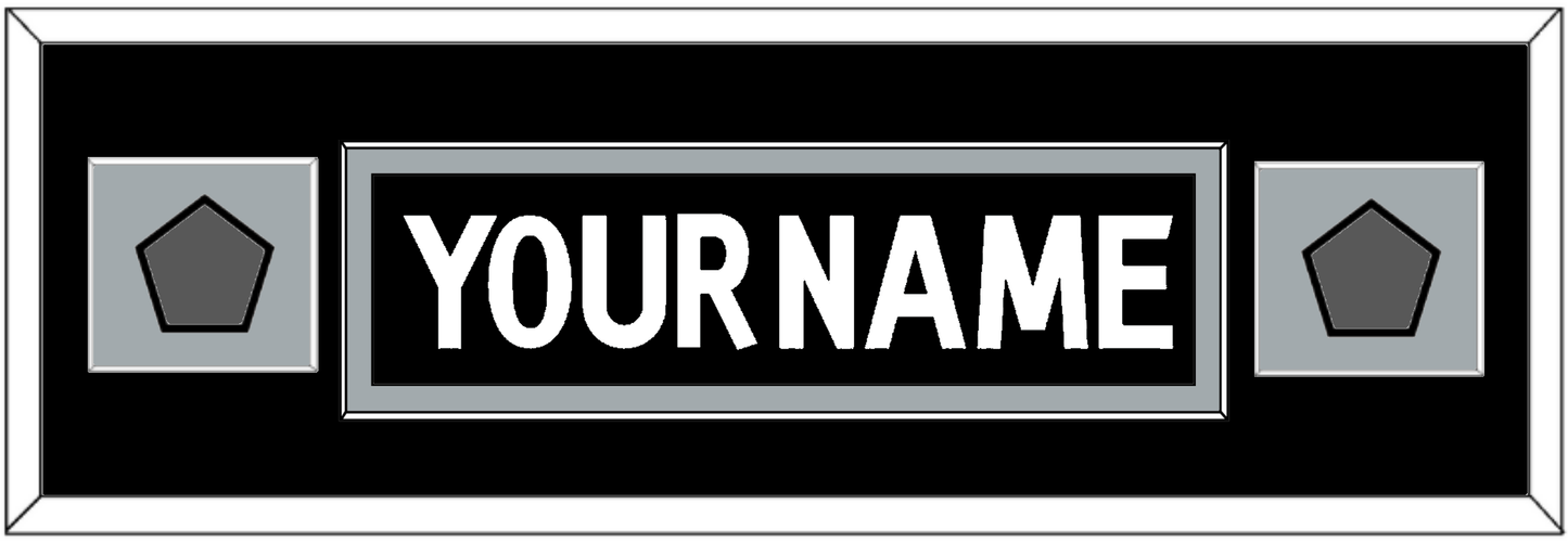 Los Angeles Nameplate With 2 Stanley Cup Champions Patches - Home Black (2011-2017) - Essential Tier 4