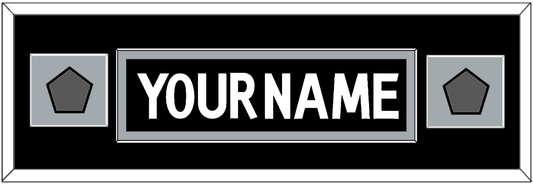 Los Angeles Nameplate With 2 Stanley Cup Champions Patches - Home Black (2011-2017) - Essential Tier 4