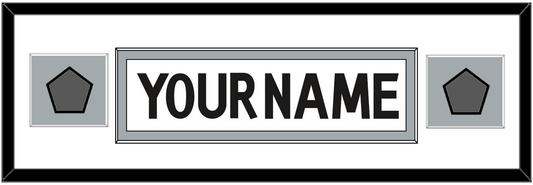 Los Angeles Nameplate With 2 Stanley Cup Finals Patches - Road White (2011-2017) - Essential Tier 5