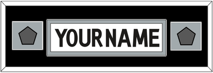 Los Angeles Nameplate With 2 Stanley Cup Finals Patches - Road White (2011-2017) - Essential Tier 7