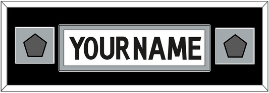 Los Angeles Nameplate With 2 Stanley Cup Finals Patches - Road White (2011-2017) - Essential Tier 7