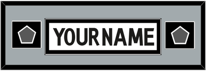Los Angeles Nameplate With 2 Stanley Cup Finals Patches - Road White (2011-2017) - Essential Tier 8