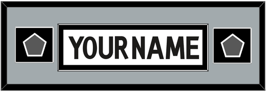 Los Angeles Nameplate With 2 Stanley Cup Finals Patches - Road White (2011-2017) - Essential Tier 8