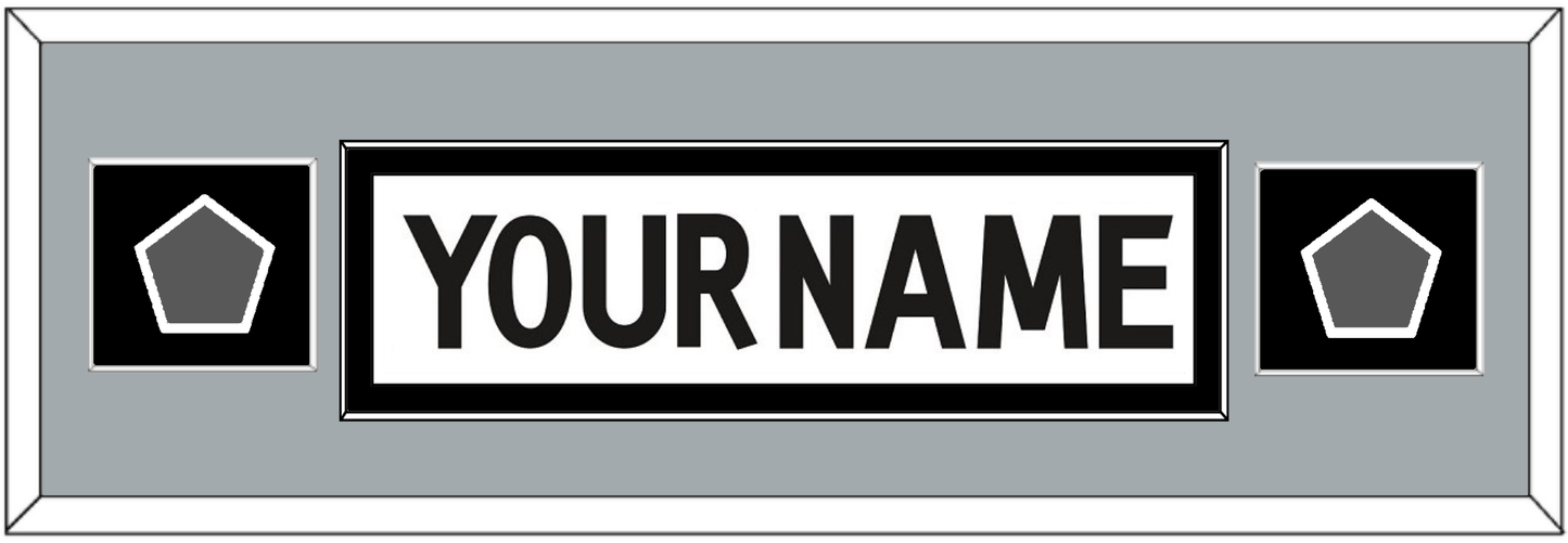 Los Angeles Nameplate With 2 Stanley Cup Champions Patches - Road White (2011-2017) - Essential Tier 8