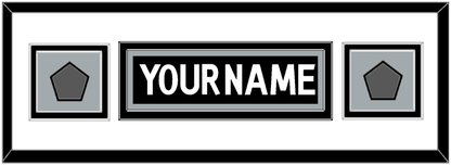 Los Angeles Nameplate With 2 Stanley Cup Champions Patches - Home Black (2011-2017) - Signature Tier 4
