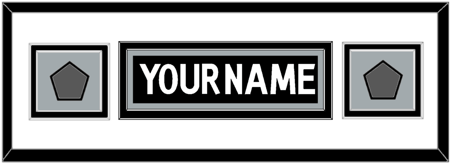 Los Angeles Nameplate With 2 Stanley Cup Finals Patches - Home Black (2011-2017) - Signature Tier 4