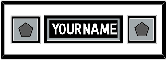 Los Angeles Nameplate With 2 Stanley Cup Finals Patches - Home Black (2011-2017) - Signature Tier 4