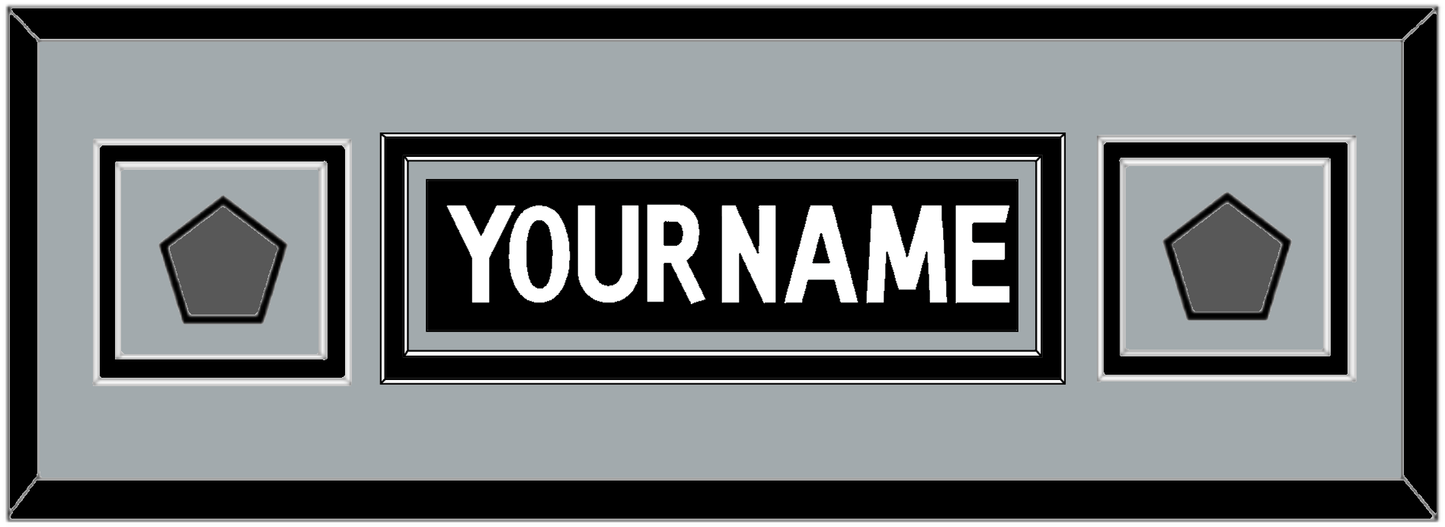 Los Angeles Nameplate With 2 Stanley Cup Finals Patches - Home Black (2011-2017) - Signature Tier 5