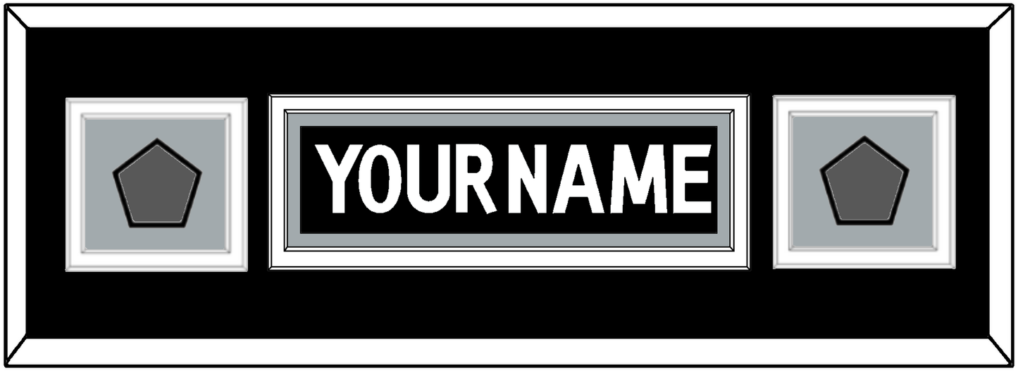 Los Angeles Nameplate With 2 Stanley Cup Finals Patches - Home Black (2011-2017) - Signature Tier 6