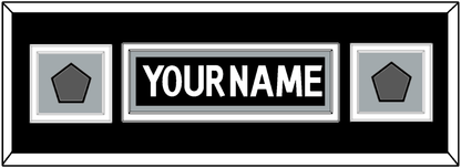 Los Angeles Nameplate With 2 Stanley Cup Finals Patches - Home Black (2011-2017) - Signature Tier 6