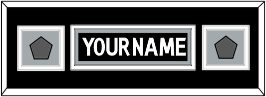 Los Angeles Nameplate With 2 Stanley Cup Champions Patches - Home Black (2011-2017) - Signature Tier 6