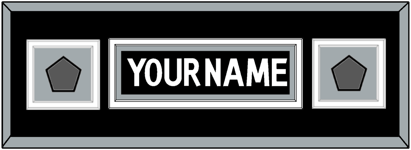 Los Angeles Nameplate With 2 Stanley Cup Finals Patches - Home Black (2011-2017) - Signature Tier 6