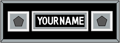Los Angeles Nameplate With 2 Stanley Cup Finals Patches - Home Black (2011-2017) - Signature Tier 6