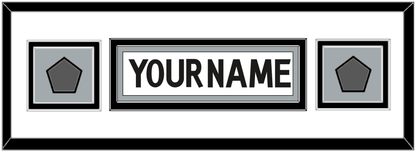 Los Angeles Nameplate With 2 Stanley Cup Champions Patches - Road White (2011-2017) - Signature Tier 5